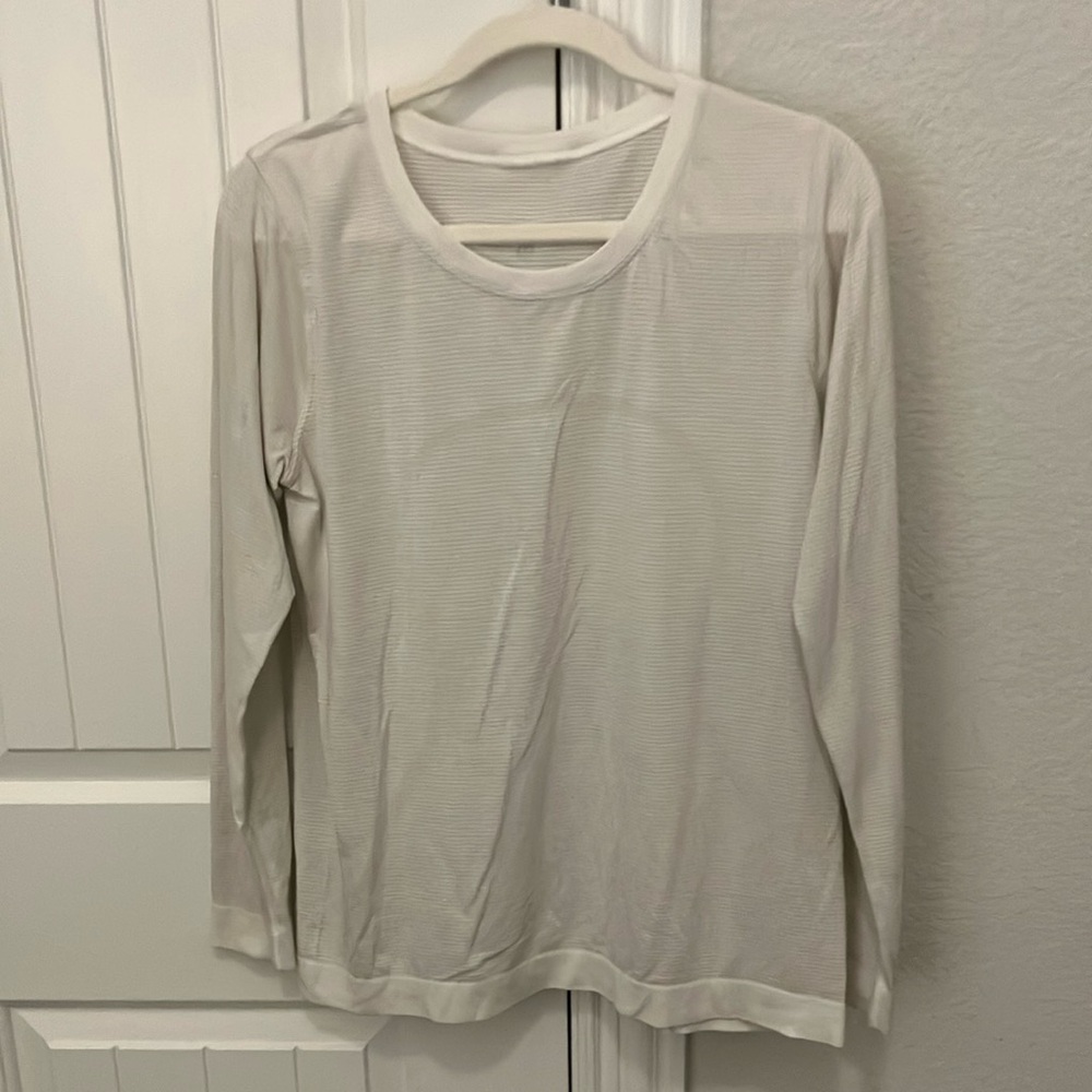 Lululemon White Long Sleeve Top